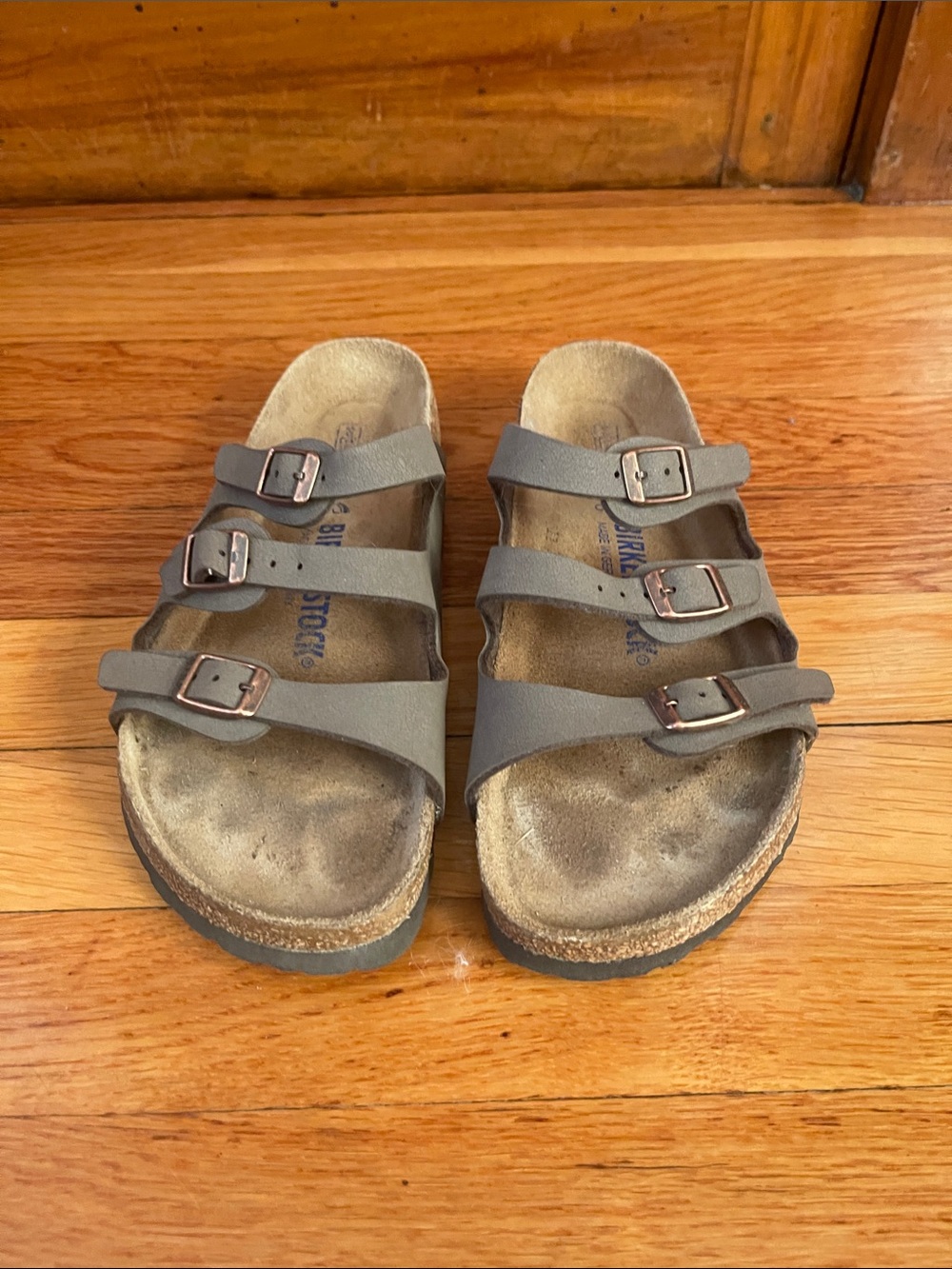 Birkenstock Kids Triple-Strap Sandal in Taupe